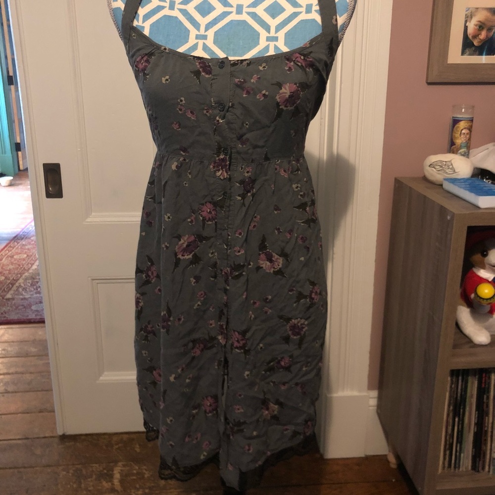 Xhilaration XXL Button Down Pocket Dress Gray